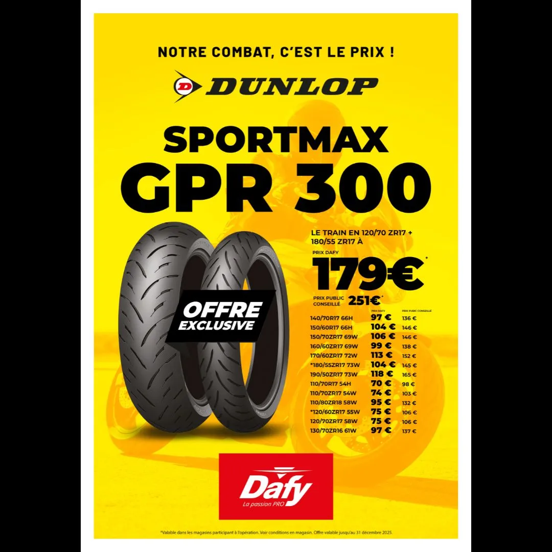 Atlantic Motos Concession Yamaha Nantes Atlantic Motos Concession Yamaha Nantes A4 OP DUNLOP GPR300 2024 1